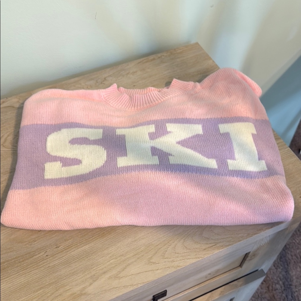 Pink and Purple Women's Sweater